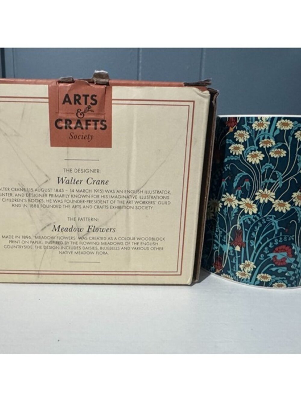Arts & Crafts Society Walter Crane Meadow Flowers Mug Floral A&C Tea Coffee Cup - Picture 6 of 9